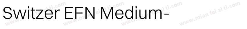 Switzer EFN Medium字体转换